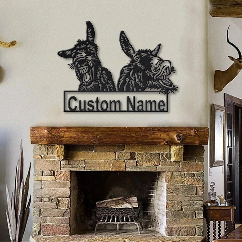 Personalized Donkey Funny Metal Sign WITH LED/WITHOUT LED Lights Custom Donkey Funny Metal Sign Birthday Gift Donkey Funny Gift