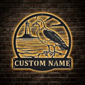 Personalized Albatross Bird Monogram Metal Sign WITH LED/WITHOUT LED Lights Custom Albatross Bird Metal Sign Birthday Gift Albatross Bird Gift