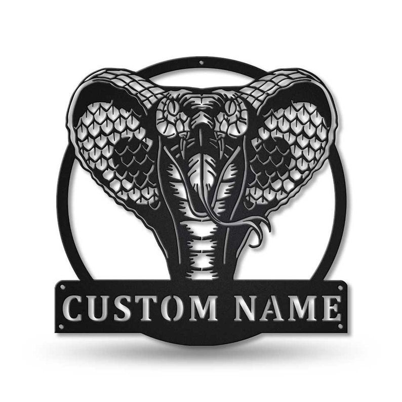 Personalized Cobra Snake Metal Sign WITH LED/WITHOUT LED Lights Custom Cobra Snake Metal Sign Hobbie Gifts Birthday Gift Cobra Snake Sign