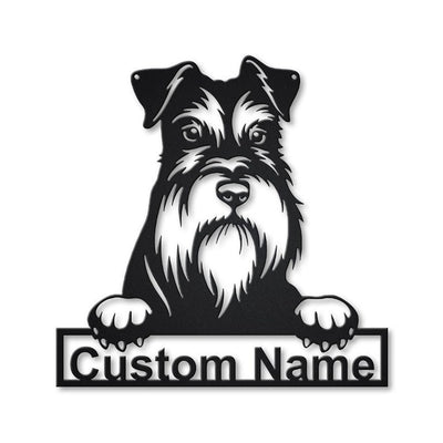 Personalized Miniature Schnauzer Dog Metal Sign WITH LED/WITHOUT LED Lights Custom Miniature Schnauzer Dog Metal Sign Birthday Gift Pets Gift