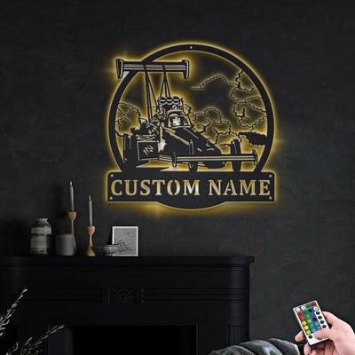 Personalized Top Fuel Dragster Metal Sign WITH LED/WITHOUT LED Lights Custom Top Fuel Dragster Metal Sign Birthday Gift Top Fuel Dragster Gift