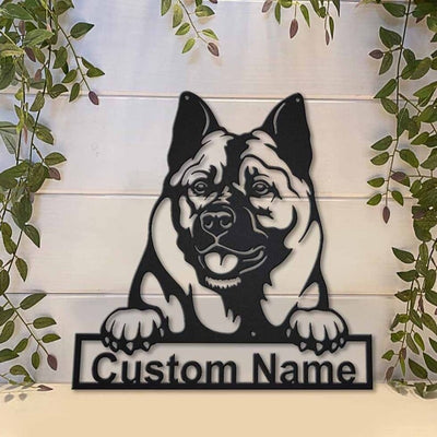 Personalized Norwegian Elkhound Dog Metal Sign Art Custom Norwegian Elkhound Dog Metal Sign Dog Gift Animal Funny Birthday Gift