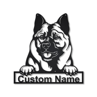 Personalized Norwegian Elkhound Dog Metal Sign Art Custom Norwegian Elkhound Dog Metal Sign Dog Gift Animal Funny Birthday Gift