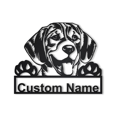 Personalized Beagle Dog Metal Sign Art Custom Beagle Dog Metal Sign Dog Gift Birthday Gift Animal Funny