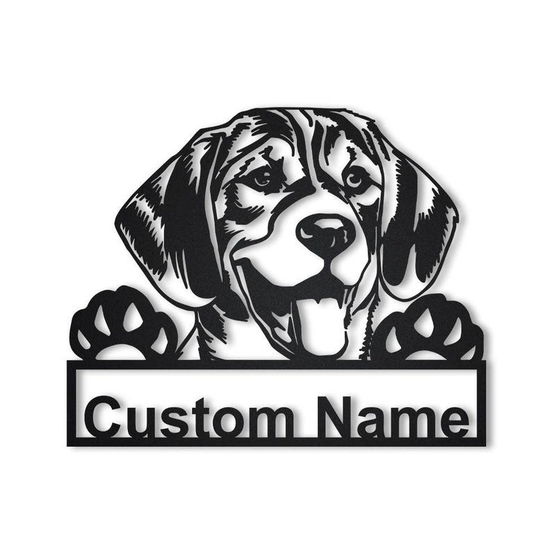 Personalized Beagle Dog Metal Sign Art Custom Beagle Dog Metal Sign Dog Gift Birthday Gift Animal Funny