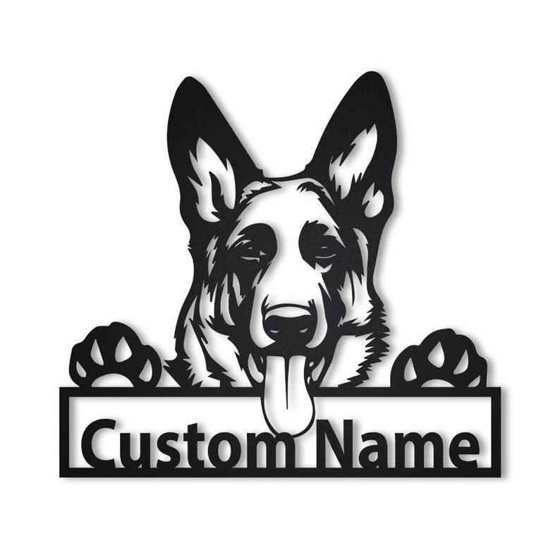 Personalized German Shepherd Dog Metal Sign WITH LED/WITHOUT LED Lights Custom German Shepherd Metal Sign Hobbie Gifts Birthday Gift Dog Sign