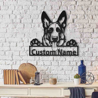 Personalized German Shepherd Dog Metal Sign WITH LED/WITHOUT LED Lights Custom German Shepherd Metal Sign Hobbie Gifts Birthday Gift Dog Sign