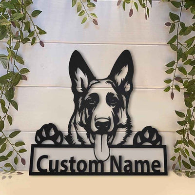 Personalized German Shepherd Dog Metal Sign WITH LED/WITHOUT LED Lights Custom German Shepherd Metal Sign Hobbie Gifts Birthday Gift Dog Sign
