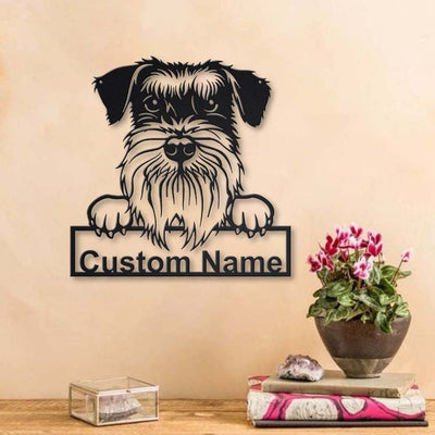 Personalized Standard Schnauzer Dog Metal Sign Art Custom Standard Schnauzer Dog Metal Sign Father's Day Gift Pets Gift Birthday Gift