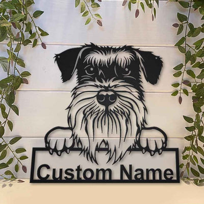 Personalized Standard Schnauzer Dog Metal Sign Art Custom Standard Schnauzer Dog Metal Sign Father's Day Gift Pets Gift Birthday Gift