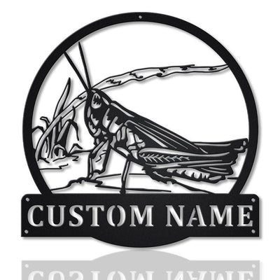 Personalized Grasshopper Animal Metal Sign WITH LED/WITHOUT LED Lights Custom Grasshopper Metal Sign Birthday Gift Grasshopper Gift