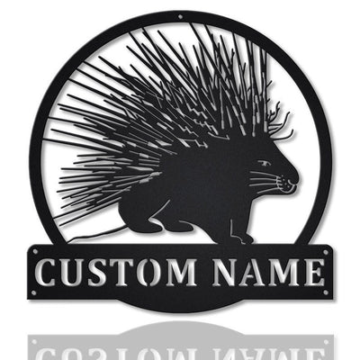 Personalized Porcupine Metal Sign WITH LED/WITHOUT LED Lights Custom Porcupine Sign Birthday Gift Porcupine Sign