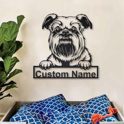 Personalized Griffon Bruxellois Dreed Dog Metal Sign Art Custom Griffon Bruxellois Dreed Metal Sign Father's Day Gift Pets Gift