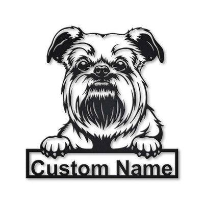 Personalized Griffon Bruxellois Dreed Dog Metal Sign Art Custom Griffon Bruxellois Dreed Metal Sign Father's Day Gift Pets Gift
