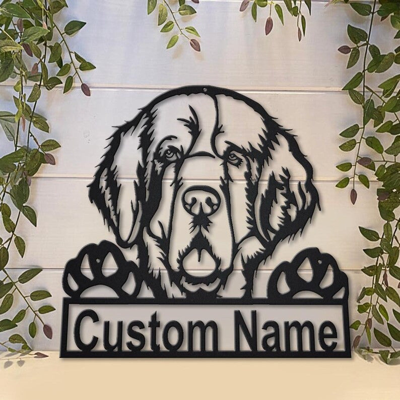 Personalized Clumber Spaniel Dog Metal Sign Art Custom Clumber Spaniel Dog Metal Sign Animal Funny Father's Day Gift Pet Gift
