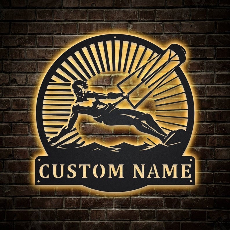 Personalized Kitesurfing Sport Metal Sign WITH LED/WITHOUT LED Lights Custom Kitesurfing Sign Birthday Gift Kitesurfing Sign Sport Sign