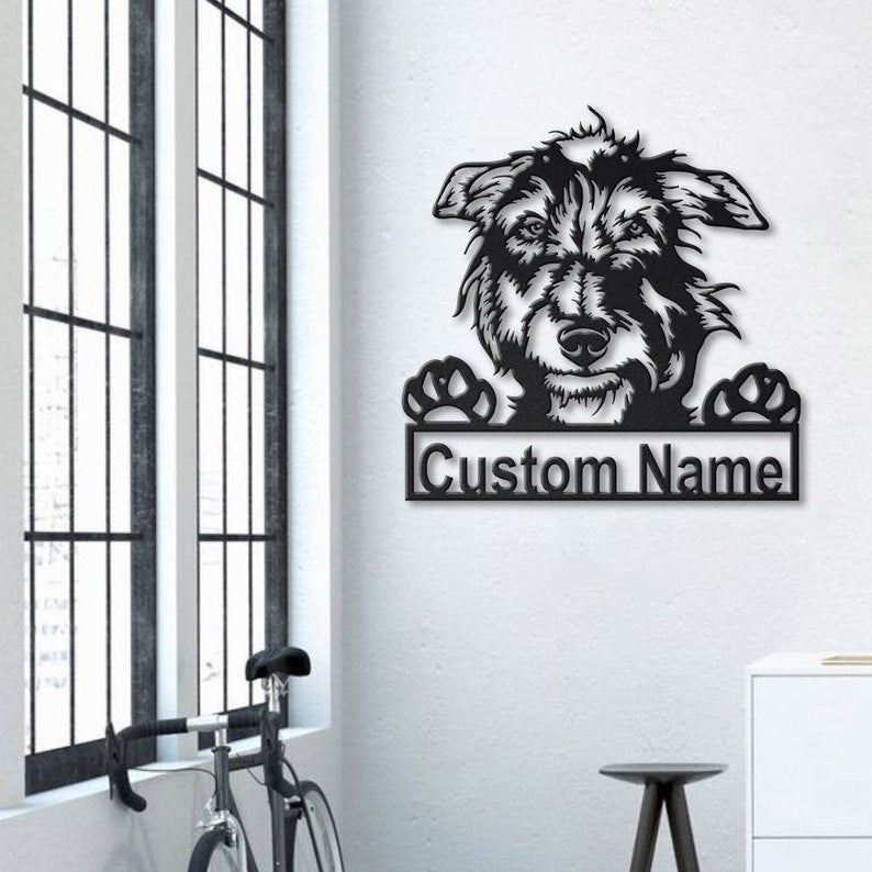 Personalized Scottish Deerhound Dog Metal Sign Art Custom Scottish Deerhound Dog Metal Sign Dog Gift Animal Funny Birthday Gift