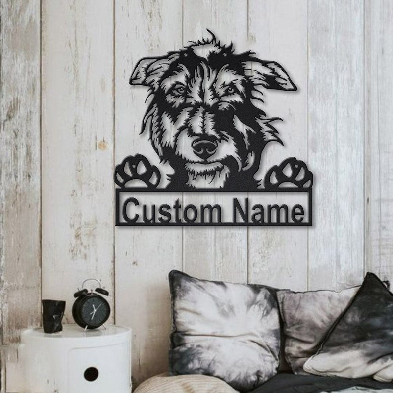Personalized Scottish Deerhound Dog Metal Sign Art Custom Scottish Deerhound Dog Metal Sign Dog Gift Animal Funny Birthday Gift