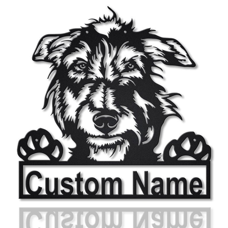 Personalized Scottish Deerhound Dog Metal Sign Art Custom Scottish Deerhound Dog Metal Sign Dog Gift Animal Funny Birthday Gift