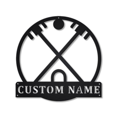 Personalized Croquet Monogram Metal Sign Art Custom Croquet Metal Sign Hobbie Gifts Sport Gift Birthday Gift