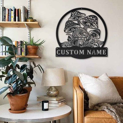 Personalized Mushrooms Metal Sign WITH LED/WITHOUT LED Lights Custom Mushrooms Metal Sign Birthday Gift Mushrooms Sign Hobbie Gift