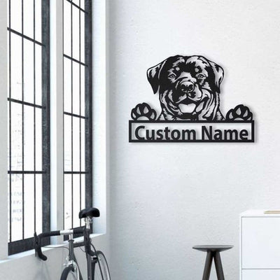 Personalized Rottweiler Dog Metal Sign Art Custom Rottweiler Dog Metal Sign Animal Funny Father's Day Gift Pets Gift Birthday Gift