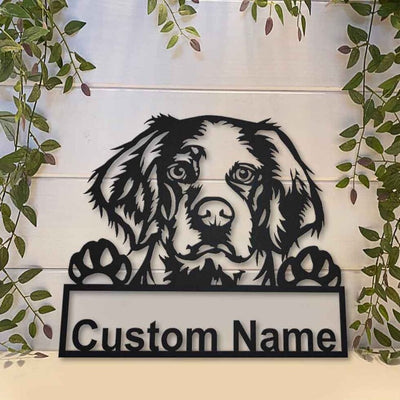 Personalized Brittany Spaniel Dog Metal Sign Art Custom Brittany Spaniel Dog Metal Sign Dog Gift Birthday Gift Animal Funny