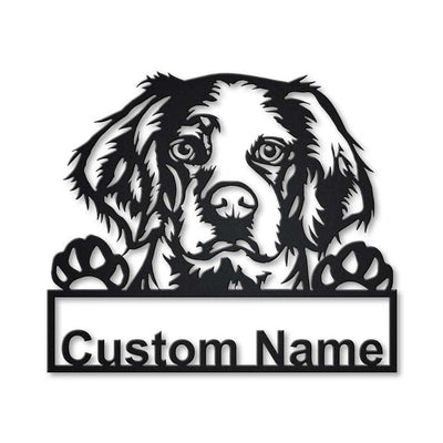 Personalized Brittany Spaniel Dog Metal Sign Art Custom Brittany Spaniel Dog Metal Sign Dog Gift Birthday Gift Animal Funny