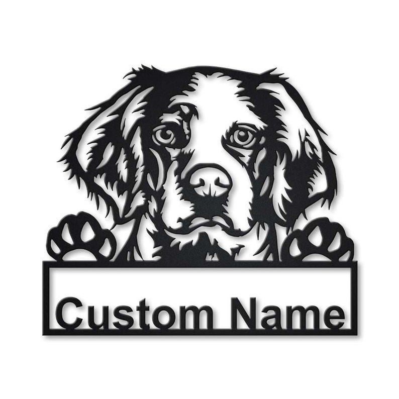 Personalized Brittany Spaniel Dog Metal Sign Art Custom Brittany Spaniel Dog Metal Sign Dog Gift Birthday Gift Animal Funny