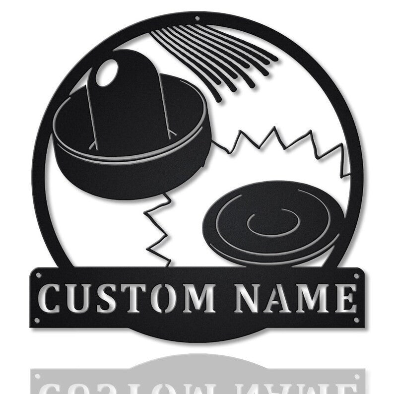 Personalized Air hockey Monogram Metal Sign WITH LED/WITHOUT LED Lights Custom Air hockey Metal Sign Birthday Gift Air hockey Sign