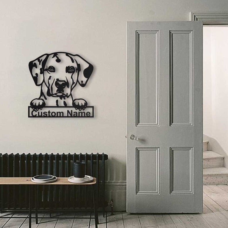 Personalized Dalmatian Dog Metal Sign WITH LED/WITHOUT LED Lights Custom Dalmatian Dog Metal Sign Birthday Gift Dalmatian Sign Animals Gift