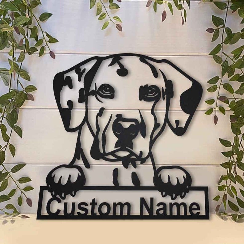 Personalized Dalmatian Dog Metal Sign WITH LED/WITHOUT LED Lights Custom Dalmatian Dog Metal Sign Birthday Gift Dalmatian Sign Animals Gift