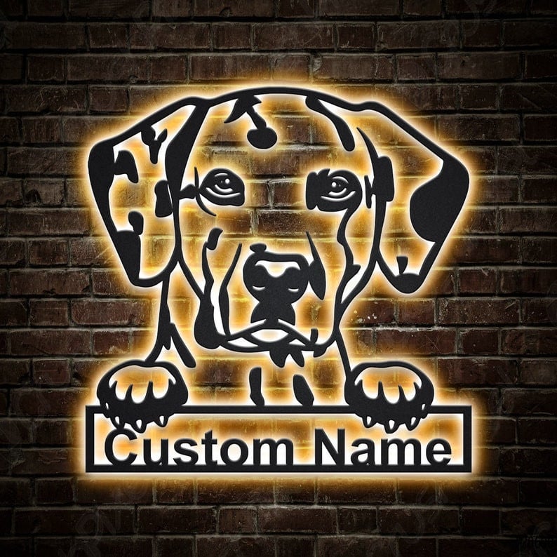 Personalized Dalmatian Dog Metal Sign WITH LED/WITHOUT LED Lights Custom Dalmatian Dog Metal Sign Birthday Gift Dalmatian Sign Animals Gift