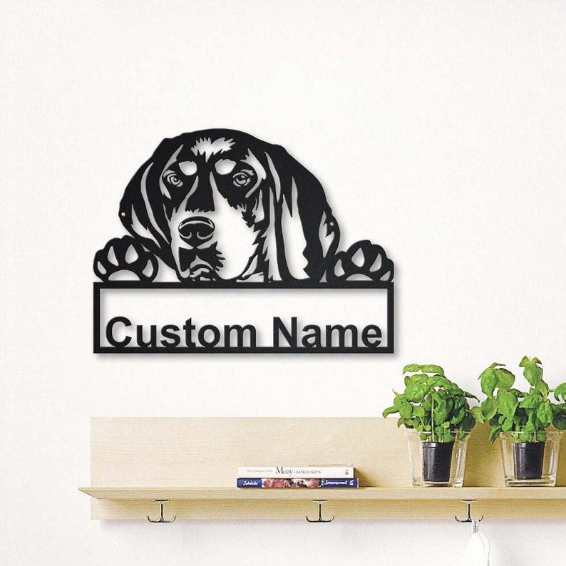 Personalized Bluetick Coonhound Metal Sign Art Custom Bluetick Coonhound Metal Sign Dog Gift Birthday Gift Animal Funny