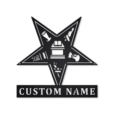 Personalized Eastern Star Masonic Metal Sign WITH LED/WITHOUT LED Lights Custom Masonic Metal Sign Hobbie Gifts Birthday Gift Masonic Sign
