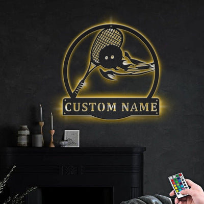 Personalized Squash Sport Metal Sign WITH LED/WITHOUT LED Lights Custom Squash Sport Metal Sign Birthday Gift Squash Sport Sign