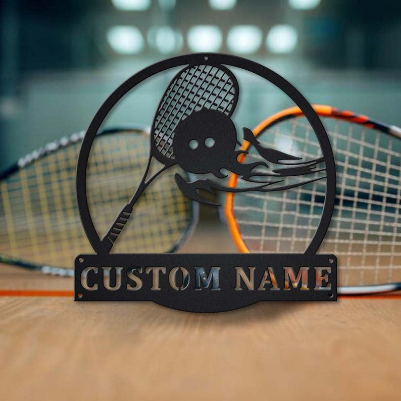Personalized Squash Sport Metal Sign WITH LED/WITHOUT LED Lights Custom Squash Sport Metal Sign Birthday Gift Squash Sport Sign