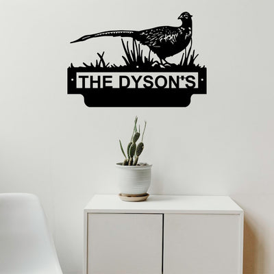 Personalized Pheasant Animal Metal Sign Art Custom Pheasant Animal Metal Wall Art Housewarming Outdoor Metal Sign , Job Gift