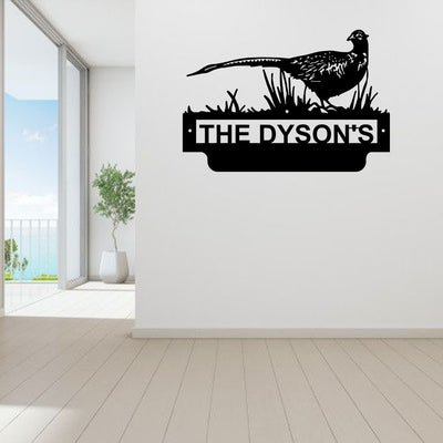 Personalized Pheasant Animal Metal Sign Art Custom Pheasant Animal Metal Wall Art Housewarming Outdoor Metal Sign , Job Gift