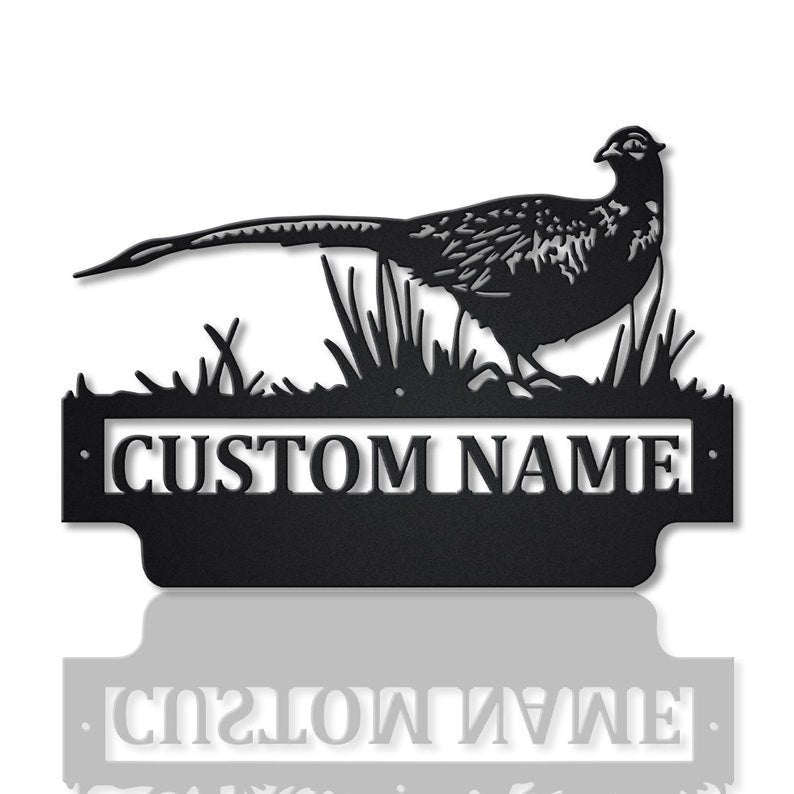 Personalized Pheasant Animal Metal Sign Art Custom Pheasant Animal Metal Wall Art Housewarming Outdoor Metal Sign , Job Gift