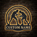 Personalized Wrestling Sport Metal Sign WITH LED/WITHOUT LED Lights v2 Custom Wrestling Metal Sign Birthday Gift Wrestling Gift