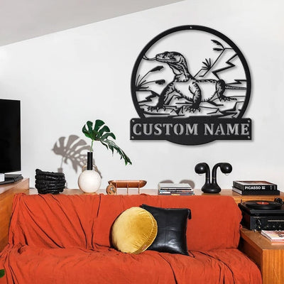 Personalized Komodo Dragon Metal Sign WITH LED/WITHOUT LED Lights v2 Custom Komodo Dragon Metal Sign Birthday Gift Komodo Dragon Sign