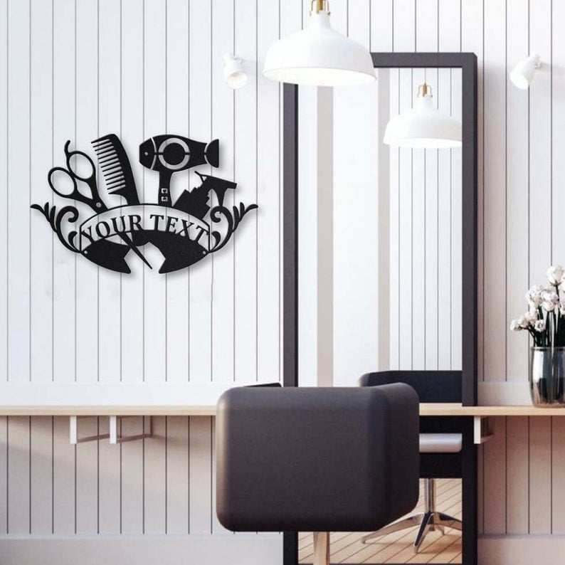 Personalized Hairstylist Beauty Salon Metal Sign WITH LED/WITHOUT LED Lights Custom Beauty Salon Metal Sign Birthday Gift Beauty Salon Sign