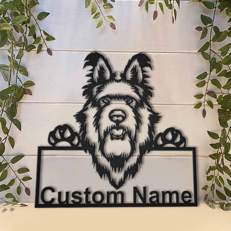 Personalized Berger Picard Dog Metal Sign Art Custom Berger Picard Dog Metal Sign Father's Day Gift Pets Gift Birthday Gift