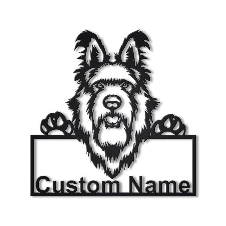 Personalized Berger Picard Dog Metal Sign Art Custom Berger Picard Dog Metal Sign Father's Day Gift Pets Gift Birthday Gift