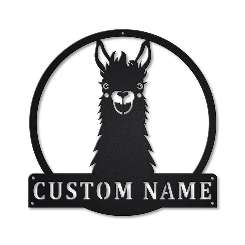 Personalized llama Animal Metal Sign WITH LED/WITHOUT LED Lights Custom llama Animal Metal Sign Birthday Gift llama Animal Sign