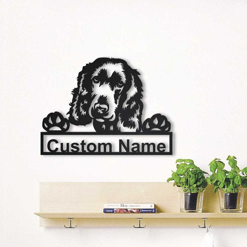 Personalized English Cocker Spaniel Dog Metal Sign Art Custom English Cocker Spaniel Metal Sign Dog Gift Birthday Gift Animal Funny