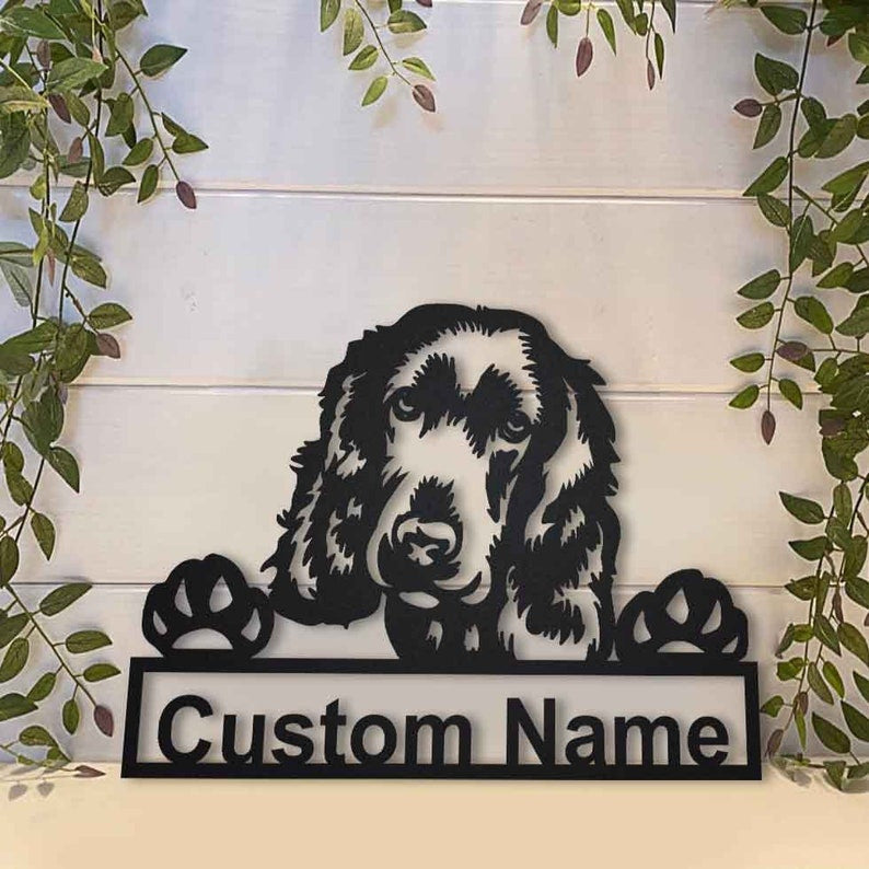 Personalized English Cocker Spaniel Dog Metal Sign Art Custom English Cocker Spaniel Metal Sign Dog Gift Birthday Gift Animal Funny