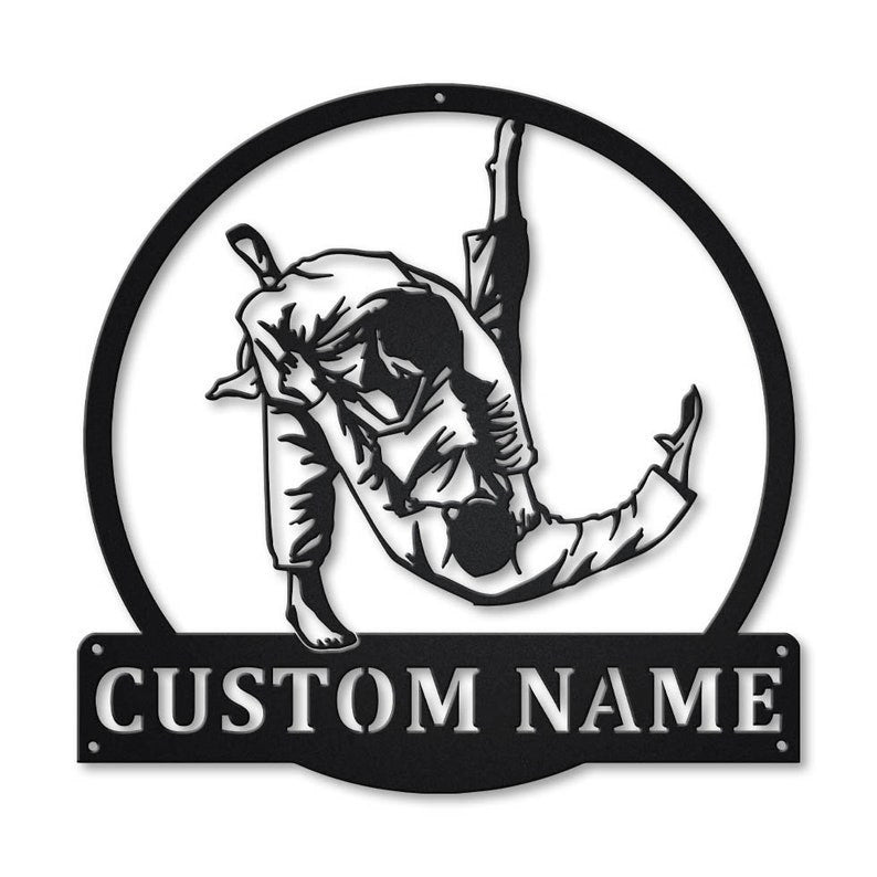 Personalized Judo Monogram Metal Sign Art Custom Judo Sport Metal Sign Hobbie Gifts Sport Gift Birthday Gift