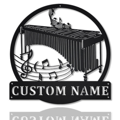 Personalized Marimba Music Metal Sign WITH LED/WITHOUT LED Lights Custom Marimba Music Metal Sign Birthday Gift Marimba Music Sign